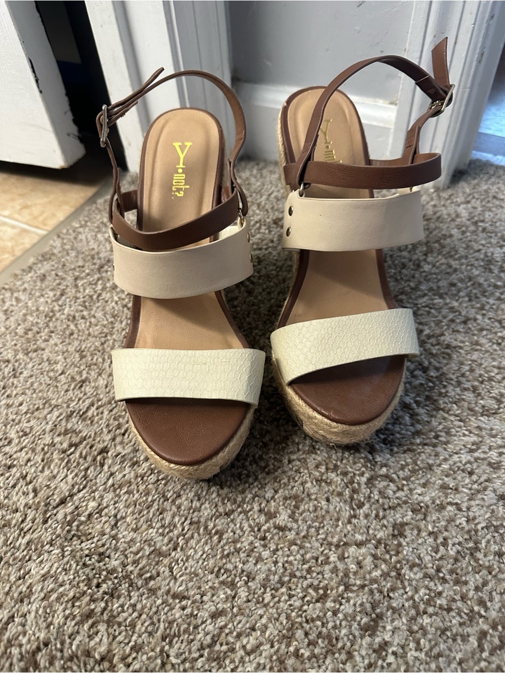 Y-Not2 Women’s Wedge Sandals - Size 8